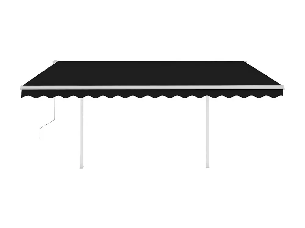 Premium Impermeabile Tenda automatica e sensore vento LED 4,5x3,5 Antracite