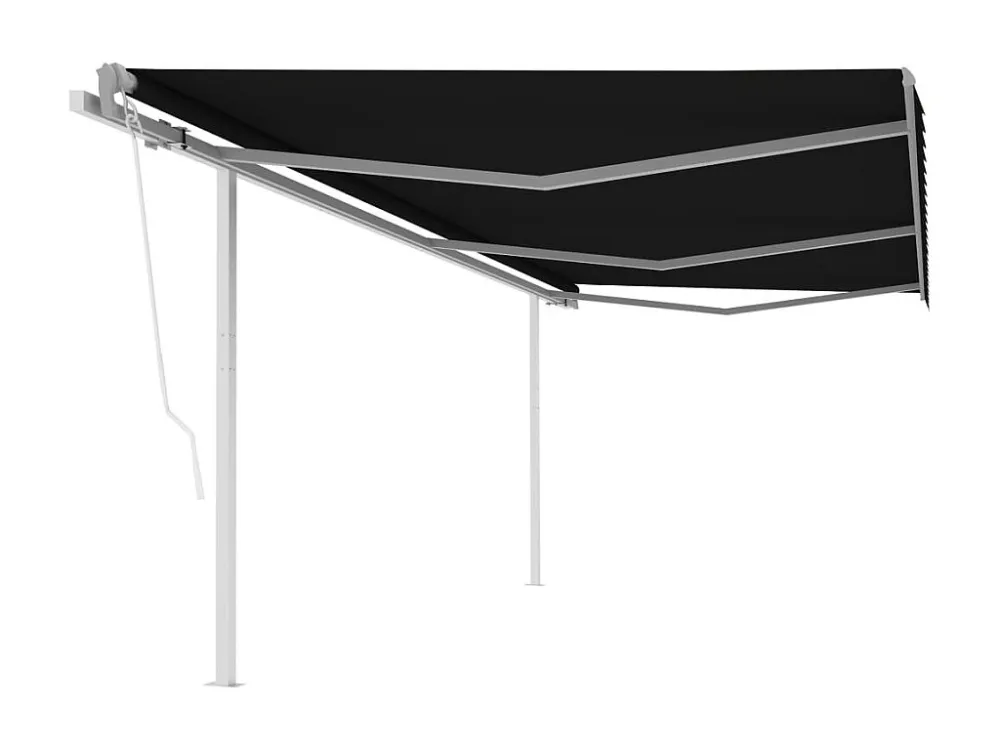 Premium Impermeabile Tenda retrattile automatica con 6x3 pali Antracite