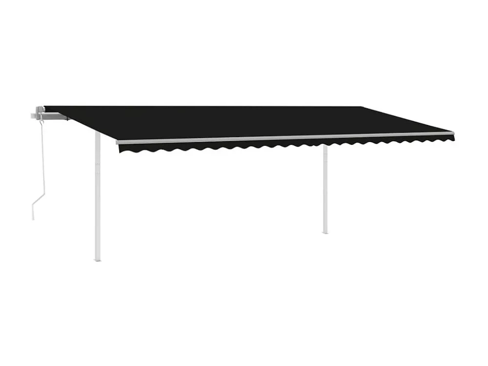 Premium Impermeabile Tenda retrattile automatica con 6x3 pali Antracite