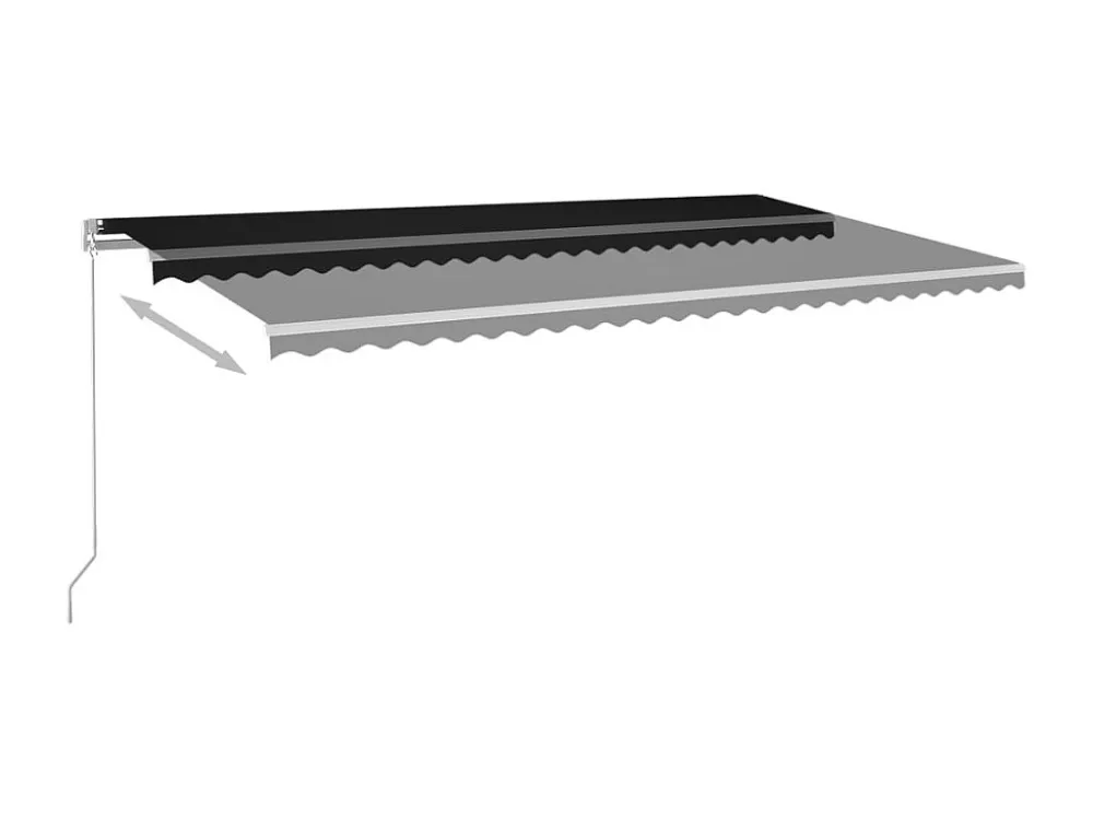 Premium Impermeabile Tenda retrattile automatica con 6x3 pali Antracite