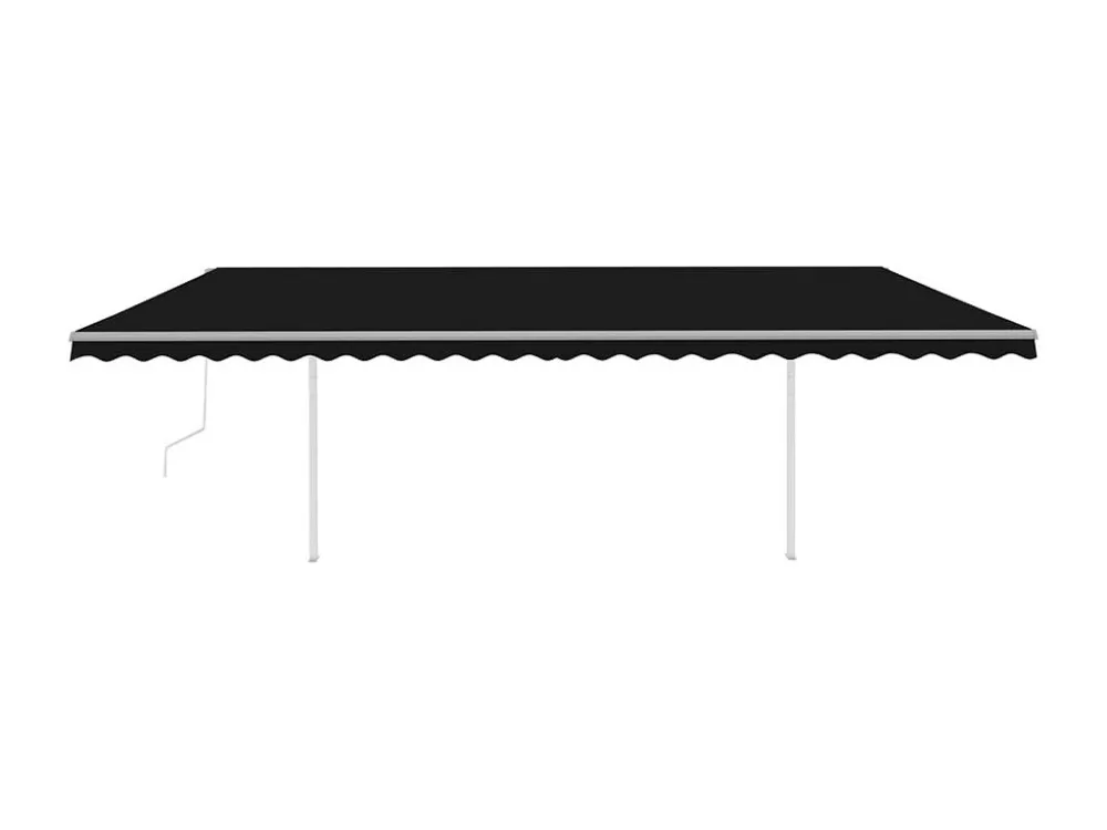 Premium Impermeabile Tenda retrattile automatica con 6x3 pali Antracite