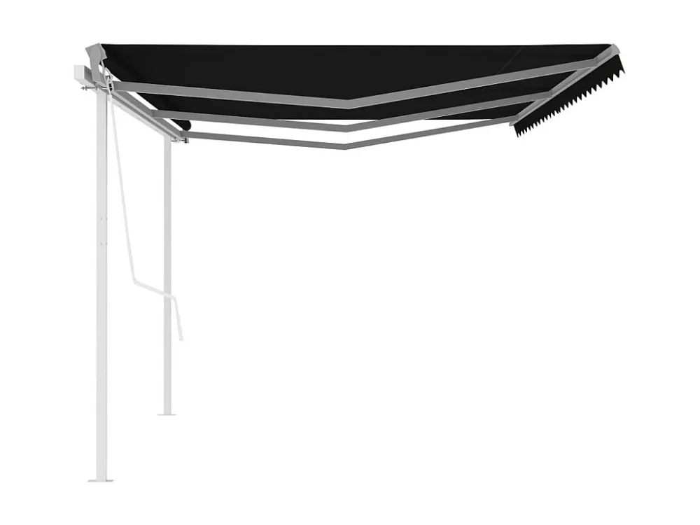 Premium Impermeabile Tenda retrattile automatica con 6x3 pali Antracite