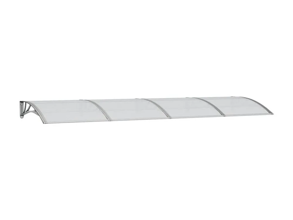 Premium Impermeabile Tendalino per porta Grigio 350x100 Policarbonato