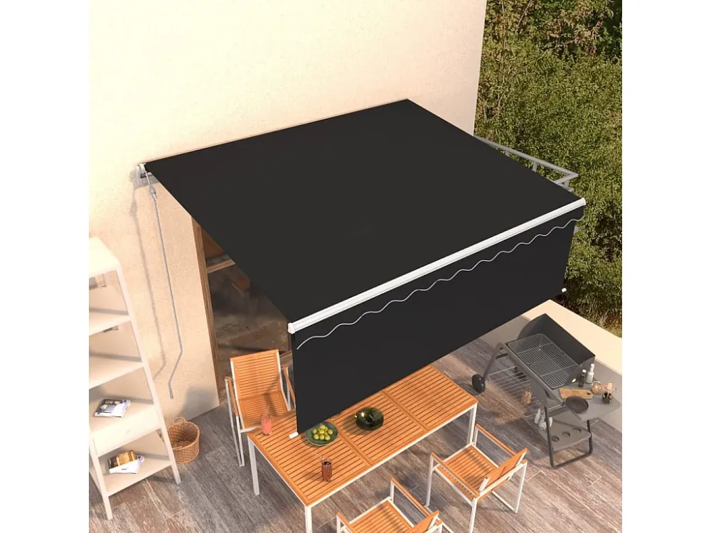 Premium Impermeabile Tendalino retrattile automatico con tendalino 4x3 Antracite