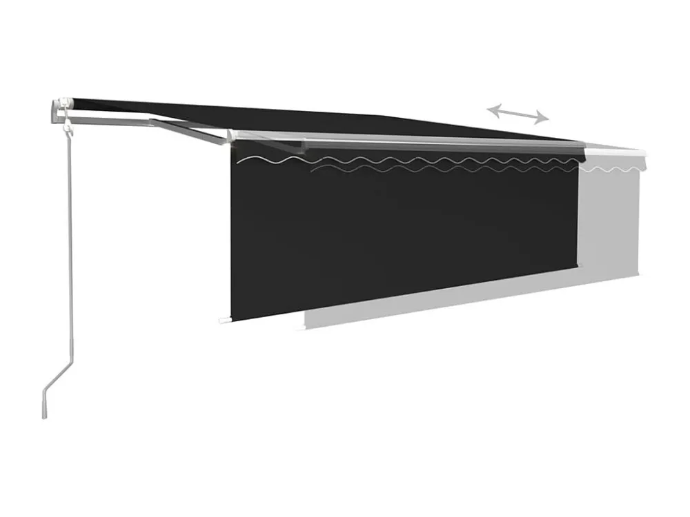 Premium Impermeabile Tendalino retrattile automatico con tendalino 4x3 Antracite