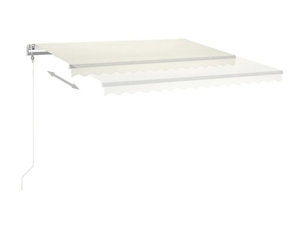 Tenda automatica con sensore vento e LED 450x350 Crema con Colori UV-Resistant