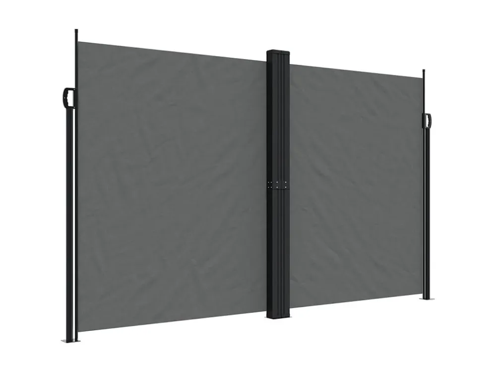 Tenda laterale retrattile antracite 200x600 cm con Telo Impermeabile