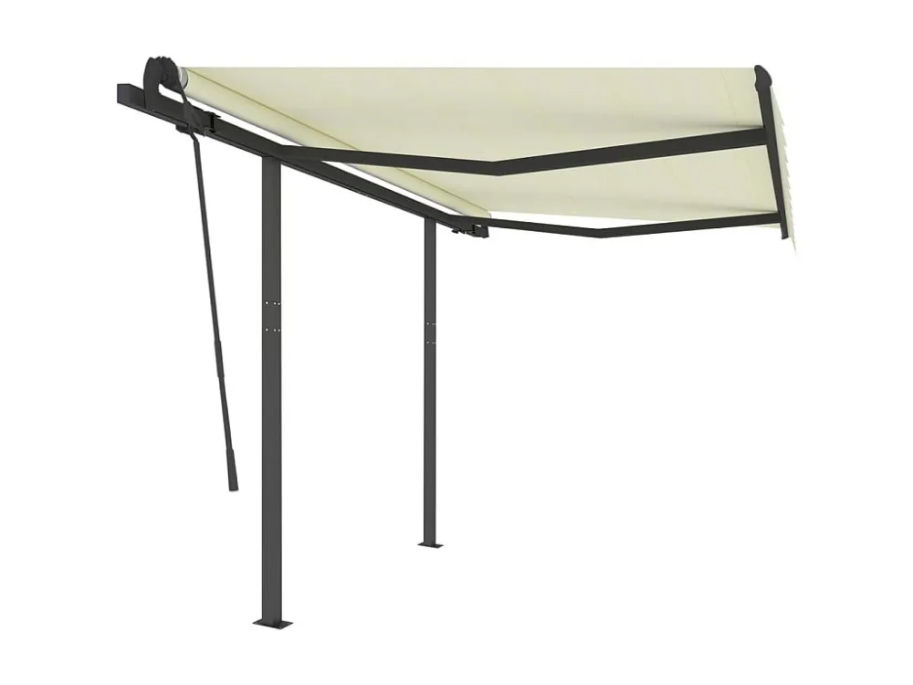 Tenda Retrattile Automatica e Pali 3x2,5 Crema con Colori UV-Resistant