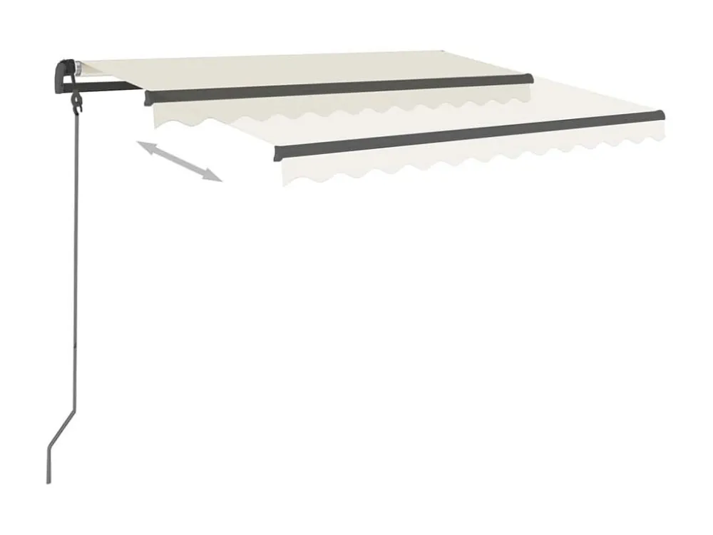 Tenda Retrattile Automatica e Pali 3x2,5 Crema con Colori UV-Resistant