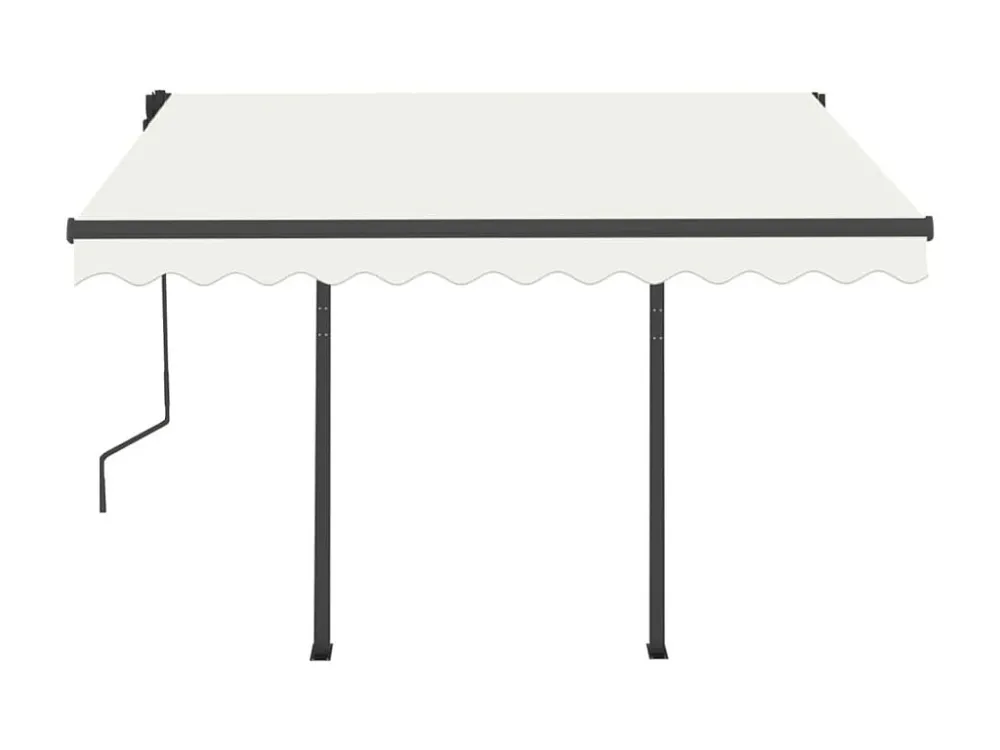 Tenda Retrattile Automatica e Pali 3x2,5 Crema con Colori UV-Resistant
