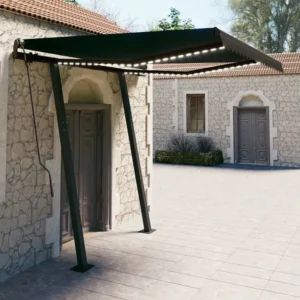 Tenda retrattile con LED 3,5x2,5 Antracite con Struttura Alluminio
