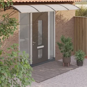 Tendalino per porta Nero 350x100 Policarbonato con Colori UV-Resistant
