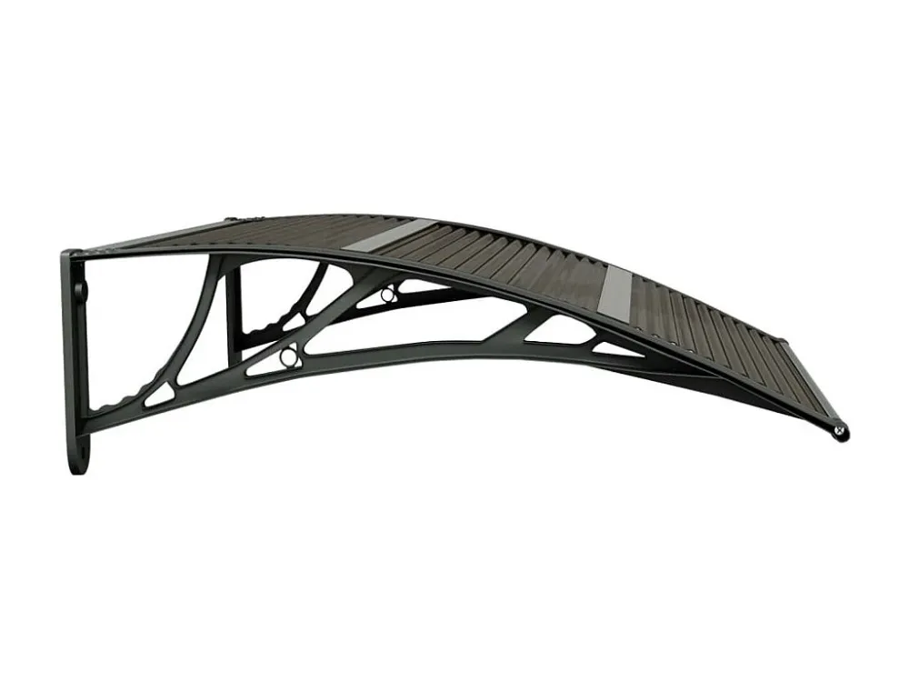 Tendalino per porta Nero 80x80 Policarbonato con Telo Impermeabile