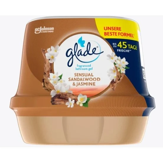 Glade Gel Air Threaner 180G Bagni Sandalo sensuale e gelsomino