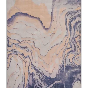 Tappeto pelo limitato blu-beige 160 x 230 cm GEBZE