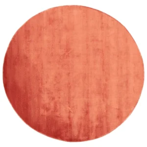 Tappeto viscosa arancione ⌀ 140 cm GESI II 10 x 12 Pollici