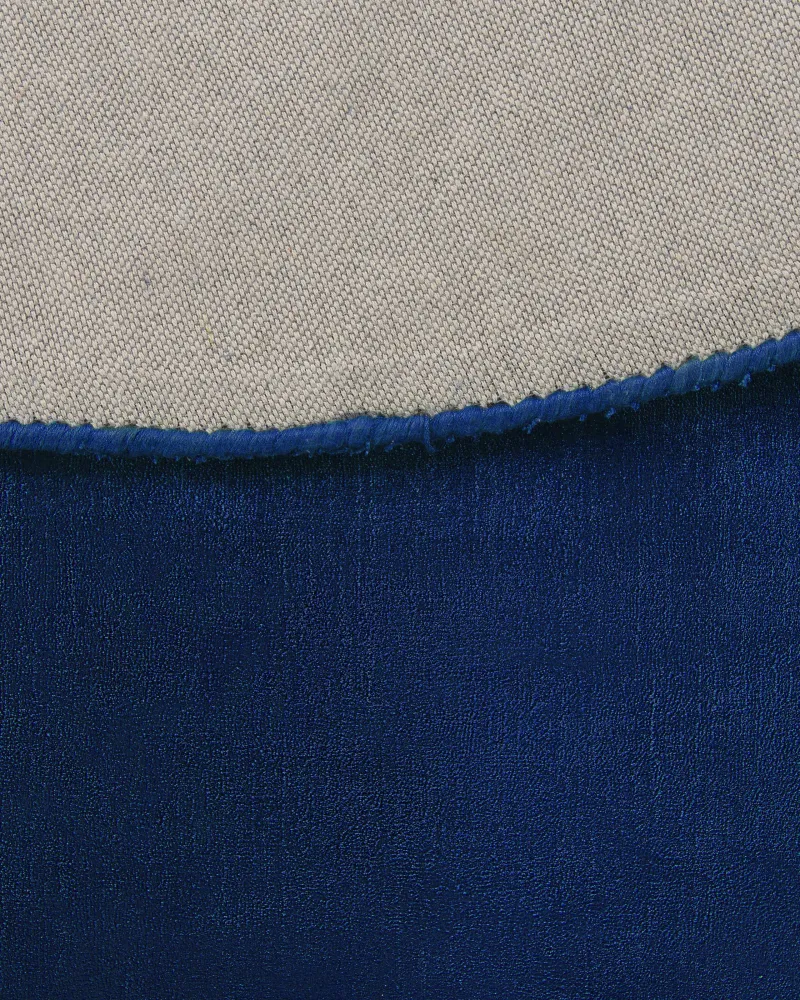 Tappeto viscosa blu nero ⌀ 140 cm GESI II