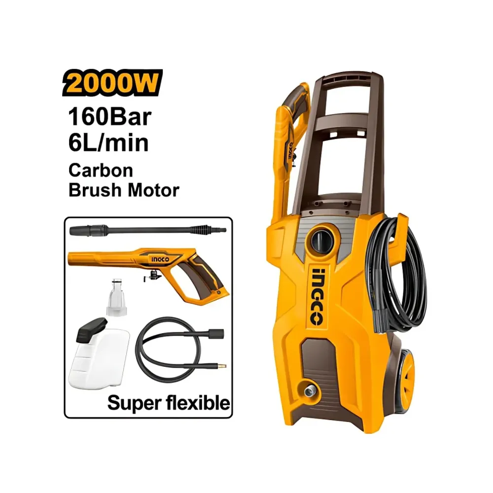 INGCO Idropulitrice con Accessori HPWR20018 - 2000W