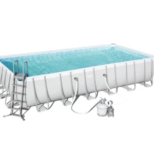 Bestway power steel piscina 732x366x132 cm, pvc/tritech, effetto mosaico interno, include filtro sabbia, copertura, scalet...