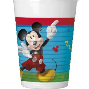 Bicchiere plastica 200 ml Mickey rock House 8pz