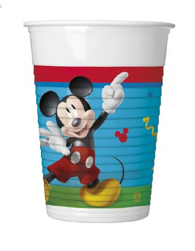 Bicchiere plastica 200 ml Mickey rock House 8pz