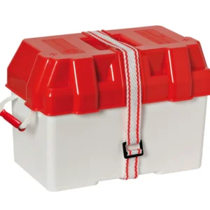 Cassetta Portabatteria per Batterie fino 100 Ah Bianco/Rossa