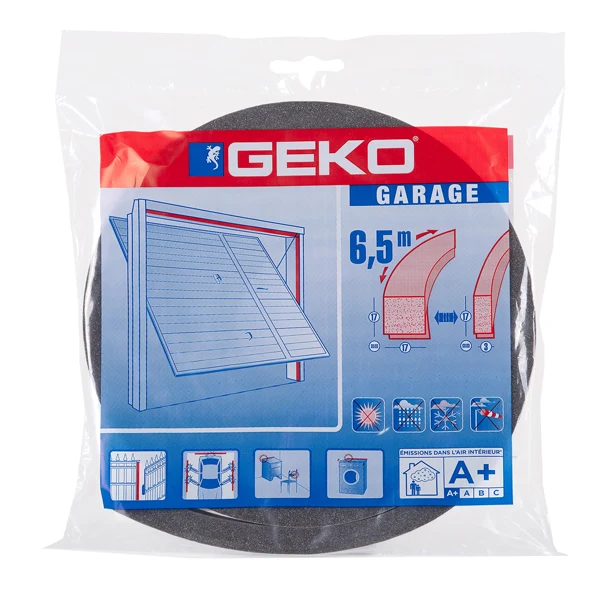 Geko - 1100-51 - Guarnizione adesiva per isolamento garage - 17 mm x 6,5 m - resina - antracite - Geko - 101937 - Conf. da...
