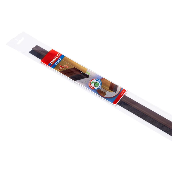 Geko - 1400-2 - Paraspifferi per porte STAFF - con spazzola fissa - 100 cm - pvc rigido - marrone - Geko - 101943 - Conf....
