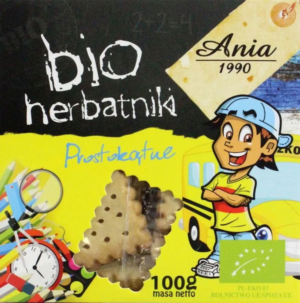 HERBATNIKI RETTANGOLARI BIO 100 g - BIO ANIA DATA: 04.2026