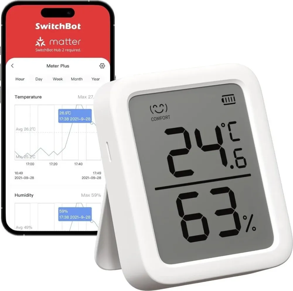 Igrometro Termometro SwitchBot Bluetooth Smart Alexa Google IFTTT SmartThings