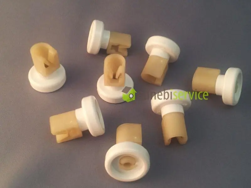 Kit 8pz supporto + ruota cestello superiore piccola lavastoviglie Rex