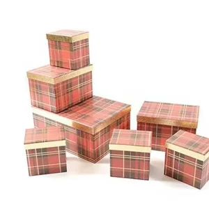 L.gold tartan scatola 7pz 62434