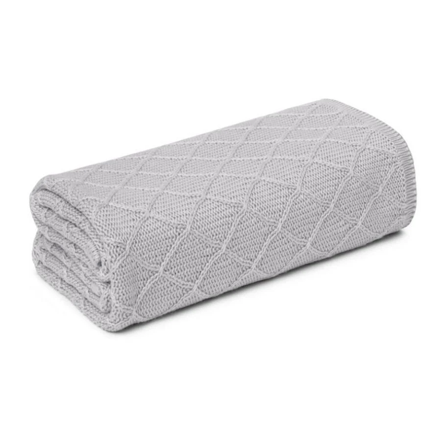 Memi Coperta ostia grigio chiaro 90x90 cm