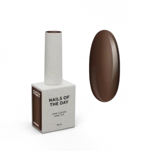 NAILSOFTHEDAY Color Top/Vitrage 17 — Top Coat Vetrata Cioccolato Fondente Semitrasparente, 10 ml