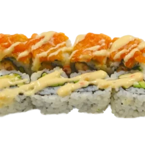 NARIAKI(philadelphia,avocado,esterno tarta di salmone,erba cipollina,tabasco salsa special 8pz)