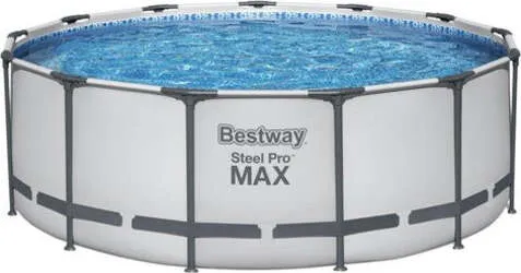 Piscina Bestway 5618W 5 STEEL PRO MAX Rotonda Accessoriata Grigio