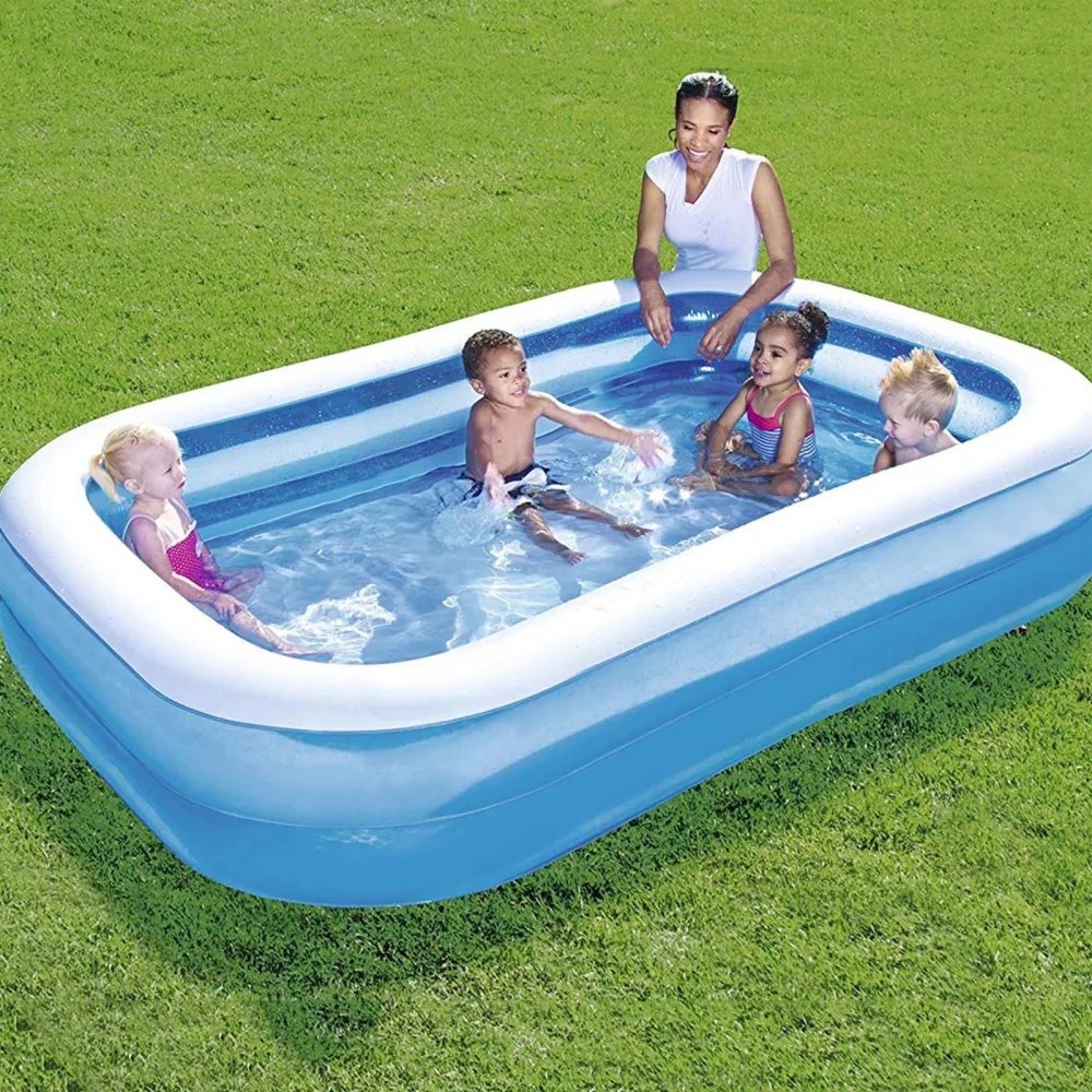 Piscina gonfiabile rettangolare 269 x 175 cm da giardino balcone veranda bambini