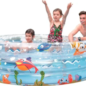 Piscina tonda da balcone da spiaggia gonfiabile 170 cm per giardino per bambino