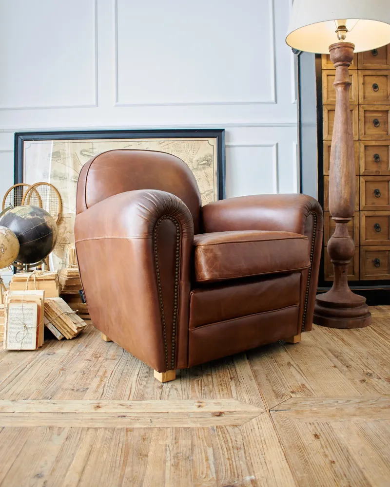 Poltrona pelle vintage Dordogne
