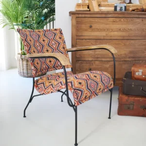 Poltrona tessuto kilim e ferro Teepee