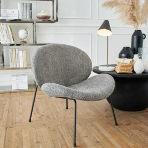 Poltroncina moderna tessuto e ferro Mackintosh