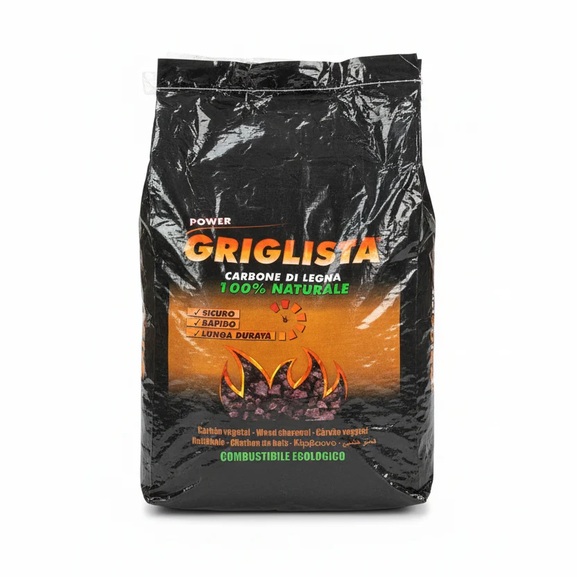 Power Grillista Carbone di Legna 100% Naturale | Combustibile Ecologico | Accensione Sicura, Rapida e Lunga Durata | Ideal...