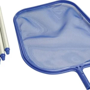 Retino di superficie con manico asta 150 cm 5 sezioni allungabile alluminio piscina