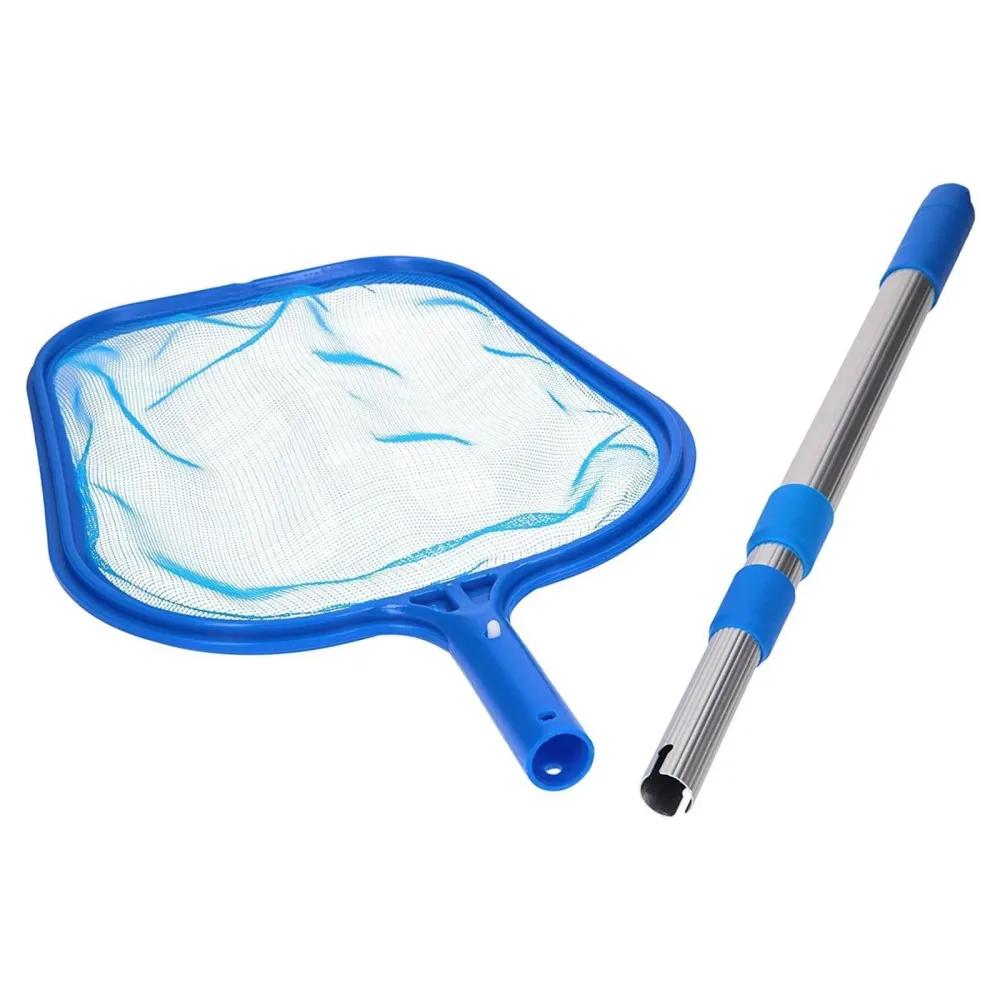 Retino di superficie per piscina con manico telescopico alluminio 150 cm 5 sezioni