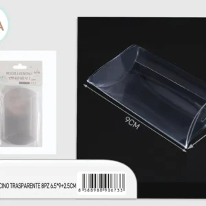 Scatola cuscino trasparente 8pz 6,5x9+2,5cm