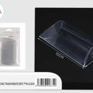 Scatola cuscino trasparente 8pz 7x10+2,5cm