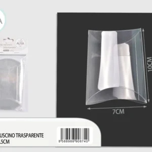 scatola cuscino trasparente 8pz 7x10+2,5cm