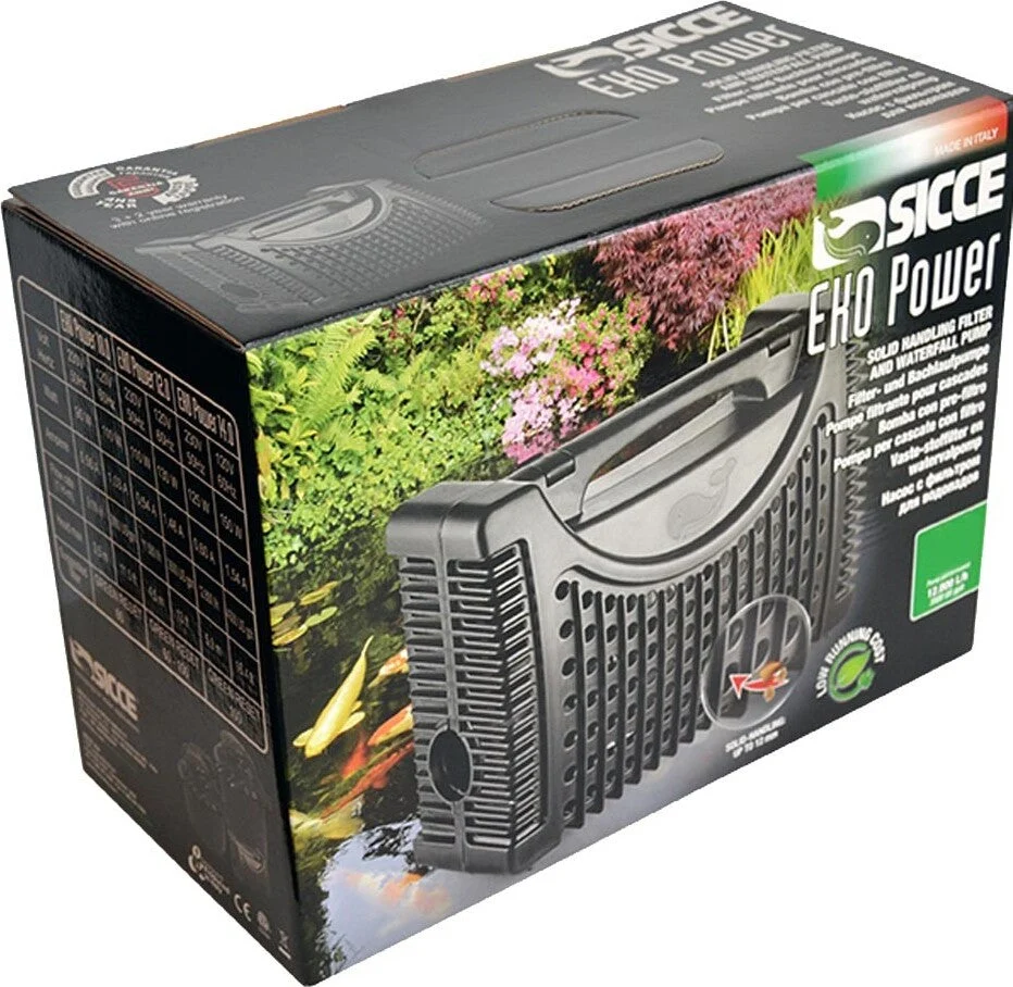 Sicce Eko Power 14.0 Filtro con Pompa per Laghetti e Cascate 12.800 Litri/h
