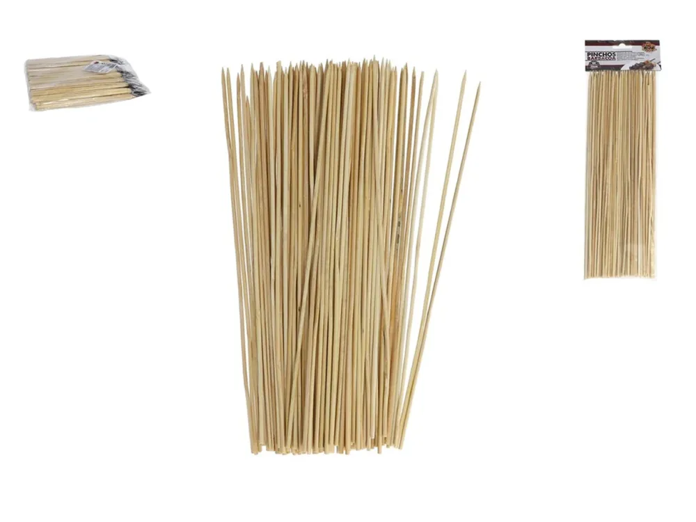 Spiedini bambù naturale 100 pezzi, 30cm - Barbacoa