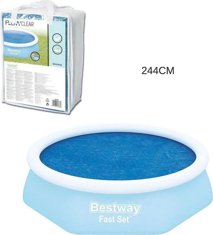 Telo Termico Per Piscina Fast Set Rotonda Diametro 244 Cm Copertura Solare 58060